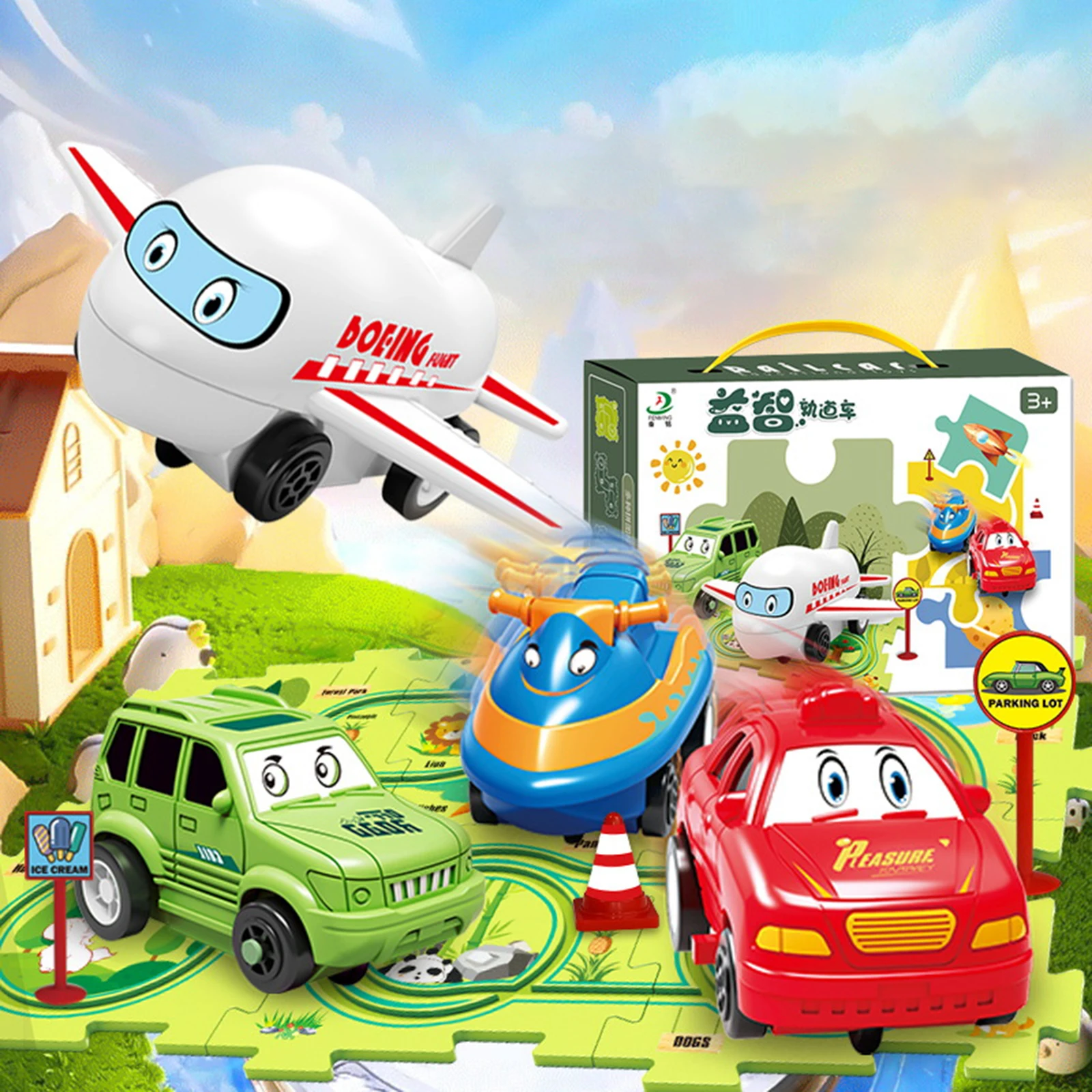 Board Game Race Track - Детский электрический игровой набор Монтессори: гоночная